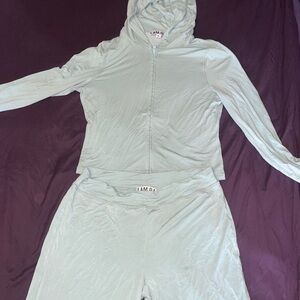 I.AM.GIA Light Sage Zip Hoodie & Lounge Pants Set